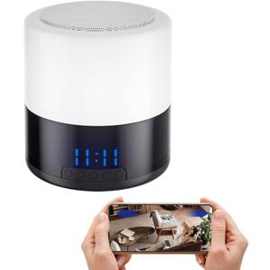 Chasvon 3in1 Security Camera with 128GB SD Card, Bluetooth Speaker & Night Light, 1080P Wireless Indoor Camera, AI Motion Detection, Night Vision, Cloud Storage, Pet/Baby Monitor