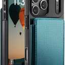 for iPhone 17 Pro Max Wallet Case with Card Holder, PU Leather RFID Blocking Kickstand for Men and Women, Durable Shockproof Case for iPhone 17 Pro Max (Green)