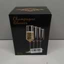 PARACITY Champagne Flutes, Champagne Glasses Set of 4, Elegant 8.5oz glass champagne flutes, Gift for Birthday, Wedding, Christmas, Valentine's Day