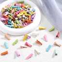 100pcs Metal Alligator Hair Clips, Small Crocodile Hair Clips, Alligator Barrettes Accessories for Women DIY Crafts, Bows, Arts - Mixed Macaron Colors, 2.1 cm