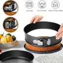 Springform Pan Set 9" 12" - Grey Nonstick Cheesecake Round Cake Pans With Removable Bottom for Thanksgiving Christmas Baking (Gray)