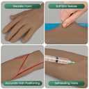 Ultrassist Phlebotomy Practice Arm Kit Dark Skin, IV Arm for Nursing Practice with Carrying Bag, Fake Arm with Fake Blood for Phlebotomy