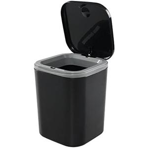 Hommp 0.5 Gallon Tiny Countertop Trash Can, Mini Desktop Garbage Can with Push-Button, Black Hommp 0.5 Gallon Tiny Countertop Trash Can, Mini Desktop Garbage Can with Push-Button, Black