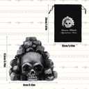 Aztec Death Whistle with Drawstring Pouch, Skull 125 Decibels+ Loudest Mexican Scream Aztec War Whistle Authentic Human Sounding Screams Halloween Gag Gifts Collectible(Black)