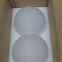 2 Pack Lamp Globe Glass Shade, White Frost Glassshade Covers Replacements for Light Fixtures, 1.65 Inch Fitter Globes Lampshades for Wall Sconces Chandelier Bath Vanity Lights Pendants