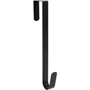 Sattiyrch 12" Wreath Hanger for Front Door,Steel Over The Door Hanger Hook,Wreath Door Hanger (Black,1)