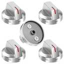 AMI PARTS DG94-03500A/Z Fit for Samsung Gas Stove Knob Replacement (5PCK) and DG94-03500U Gas Stove Knobs-Models NX60T8111SS NX60T8311SS NX60T8711SS for Samsung Oven Stove knobs
