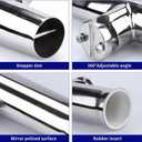 2PCS Tournament Style Boat Fishing Rod Holders, 316 Stainless Steel Clamp on 7/8" to 1" Rail, 360 Adjustable Fishing Rod Holder