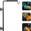 Reptile Lamp Stand, Adjustable 16-31 Inch Domes Heat Lamp Metal Bracket Floor Light Holder for Reptile Terrarium Lighting Heating Light and Dome lampshade, Large