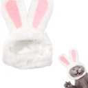 XIMISHOP Cute Costume Bunny Rabbit Hat with Ears for Cats & Small Dogs Party Costume Easter Pet Accessory Headwear