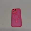 CANSHN Magnetic Compatible with iPhone 16 Pro Case, Upgraded [Full Camera Protection] [Compatible with Magsafe] [Translucent Matte] Shockproof Protective Phone Case Cover 6.3 Inch - Hot Pink