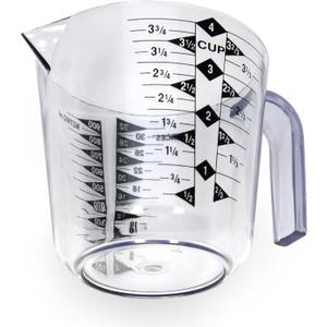 Chef Craft Select Plastic Measuring Cup, 4 Cup, Clear