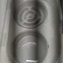 Elevated Slow Feeder Dog Bowls - Ceramic Food and Water Bowl Set with Stand - Raised Pet Dishes for Small and Medium Sized Dogs (White)