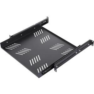 1 Pcs 1U Sliding Shelf Cantilever Server Shelf 19 Inch Length Vented Shelve Rack for 19 Inch Network Cabinet AVL Audio AV IT DJ Equipment Rack, 1 Machine Depth Up to 15 in, Large Capacity
