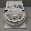 LIPETY Portable Foldable Rechargeable Oscillating Fan - 9" 7200mah Battery Operated USB C Small Fan Remote, Quiet Table Desk Fan Folding Standing Pedestal Fans for Bedroom Rome Office Camping Travel (white)