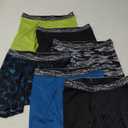 Hanes Boys' Big Performance Tween Boxer Brief Pack, X-Temp Mesh Stretch Underwear, Black, 6-Pack XL