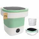 Portable Washing Machine 17L, Foldable Mini Washer with Spin Dryer, 3 Cleaning Modes for Baby Clothes, Underwear & Socks, Compact Laundry Machine for Travel, Dorms & Camping