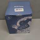 SUSTEAS Stove Top Whistling Tea Kettle - Food Grade Stainless Steel Teakettle Teapot with Cool Touch Ergonomic Handle, With 1 Silicone Pinch Mitt Included, 2.64 Quart(WHITE)