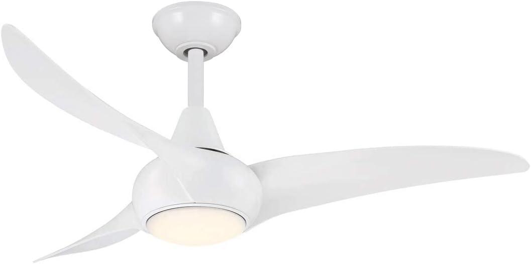 MINKA-AIRE F845-WH Light Wave 44" Ceiling Fan with LED Light and Remote Control in White Finish