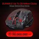 Redragon M913 Impact Elite Wireless Gaming Mouse, 16000 DPI Wired/Wireless RGB Mouse with 16 Programmable Buttons, 45 Hr Battery and Pro Optical Sensor, 12 Side Buttons MMO Mouse
