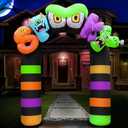 Holidayana Halloween Inflatables Large 9 ft Spooky Archway - Inflatable Outdoor Halloween Decorations Blow Up Arch Halloween Decorations for Yard, Lawn & Garden Internal Lights & Built-in Fan 