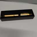 Pentel EnerGel Alloy Retractable Gel Pen, Gold Barrel, Black Ink, Includes Gif Box (BL407XABX)