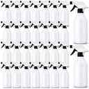 Tanlade 30 Pcs Plastic Spray Bottles 16 oz Leak Proof Squirt Bottle Refillable Empty Spray Water Mist Sprayer with Nozzles for Hair Essential Oil Cleaning Solutions Plants Pets (Black)