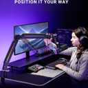 FIFINE BM66PRO RGB Microphone Boom Arm, Heavy‑Duty Mic Stand for Gaming
