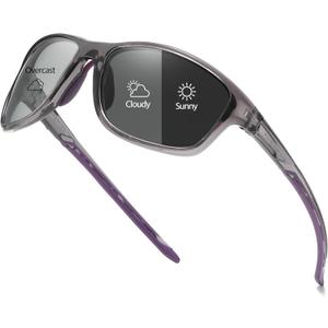 Myiaur Photochromic Sunglasses for Women Men, Polarized Sports Sun Glasses for Running Cycling Outdoor UV400 Protection