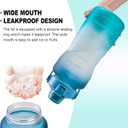 EYQ 64oz/128oz Leakproof Free Drinking Water Bottle with Motivational Time Marker BPA Free for Fitness, Gym and Outdoor Sports