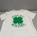 St Patrick's Day Clover T-Shirt Women Blessed Lucky Irish Shamrock Green Tshirts Lucky Mama Graphic Tee Tops, XL