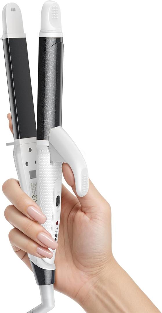 Europe Travel Curling Iron Mini: Dual Voltage Curling Iron for Traveling - Mini Travel Curling Irons 1 Inch with US Plug,Black 450 for Thick/Coarse Short Hair