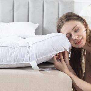 WhatsBedding 5 Inch Feather Bed Mattress Topper, Memory Foam Mattress Topper, Thicked Down Alternative-Lined, White, Full (White/5in)