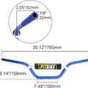 Handle Bar with Foam Pad 7/8" 22MM Handlebar Compatible with CRF YZF KXF KLX RMZ DRZ Pit Dirt Bike Motocross ATV Quad Blue