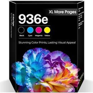 936e 936 Ink Cartridges OfficeJet Pro 9125e 9120e 9135e Compatible with HP 936e 936 936XL Ink Combo Pack HP936 HP936e for OfficeJet 9122e Pro 9120e 9125e 9135e 9730e 9128e 9110b 9130b High Yield