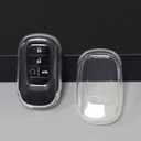 TPU Key Fob Cover Compatible with Honda Accord Civic HR-V CR-V Pilot Sport SI EX EX-L Touring etc Smart Key--Premium Soft TPU 360 Degree Full Protection Key Shell(Clear)