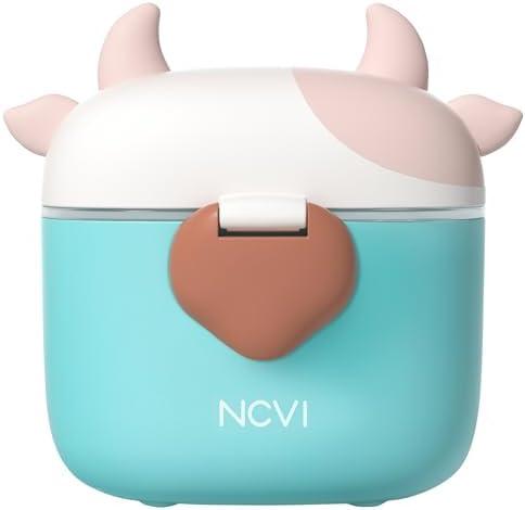 NCVI Baby Formula Dispenser On The Go, Formula Container To Go, Formula Holder for Travel, Outdoor Picnic with Baby Infant, Portable Container for Milk Powder, Snacks, Candy, Fruits (Green)