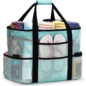 oscaurt Mesh Beach Bag Extra Large Waterproof Sandproof Beach Tote Pool Swim Bag Travel Vacation Essentials