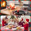 Tinlade 100 Pcs Disposable Christmas Balls Placemats 13 Inch Diameter Paper Red Green Round Christmas Place Mats for Festival Table Xmas Holiday Party(Country)