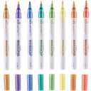 Hello, Artist! Outline Markers, 10 Pieces, Beautiful Two-Color Effects, Metallic Colors