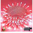 JMEXSUSS Connectable Red and White Christmas Lights, 8 Modes 100 LED Twinkle String Lights Indoor, Clear Wire Plug-in Christmas String Lights Outdoor Waterproof