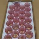 24 Pcs Votive Candle Holders, Pink Glass Candle Holder Bulk for Table Centerpiece, Tea Lights Candle Holders for Wedding Shower, Party and Home Decor