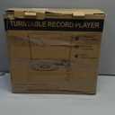 Vinyl Record Player with Speakers Vintage Turntable for Vinyls Records Belt-Driven Turn Table Support 3-Speed, Wireless Playback, Headphone, AUX-in, RCA Line LP Phonograph for Sound Enjoyment Black