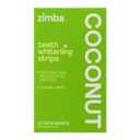 Zimba Coconut Flavored Teeth Whitening Strips | Vegan, Enamel Safe Hydrogen Peroxide Teeth Whitener for Coffee, Wine, Tobacco, and Other Stains | 14 Day Treatment | Coconut