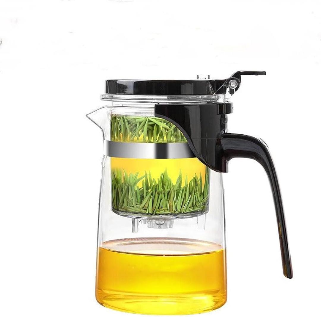 500ML Glass Teapot with Detachable Infuser Filter Teapot for Loose Leaf Tea