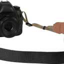 MoKo Camera Strap, Cotton Woven Camera Strap, Adjustable Universal Neck & Shoulder Strap for Video Camcorder, Binoculars, and Nikon/Canon/Sony/Minolta/Panasonic/SLR/DSLR Digital Cameras, Black (1.5 inch Wide / Adjustable 35.4-62.2 inch)