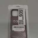 Aesthetic Cases for iPhone 15, Glossy Hybrid 2-Layer Hard Cover, Protective Scratch Resistant Shell, Brown Polka Dot