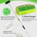 Jisejima Five-Sided Car Wash Brush with Long HandleSoft Bristle Scrub Cleaning Mop with Extendable Handle for Car, SUV, Truck, Caravan, Boat, House Siding, Sweep Snow 60/151cm
