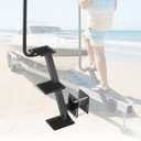 VEVOR Boat Trailer Steps, 3-Step, Heavy-Duty Boat Trailer Steps with Handle, Non-Slip Surface, 3 Mounting Angle Options, Carbon Steel Ladder Suitable for 3" x 3"/3" x 5"/4" x 4" Frame, Side Mounting