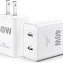 40W for iPhone 17 16 15 USB C Charger Block, 2Pack Dual USBC Fast Charging Brick Type C Power Plug Cube for iPhone 17 Air/Pro/Pro Max/16 15 14 Plus/Pro Max for iPad for Samsung (White)